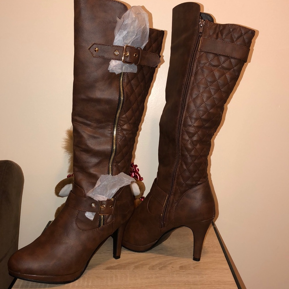 Boston Quilted heeled Boots